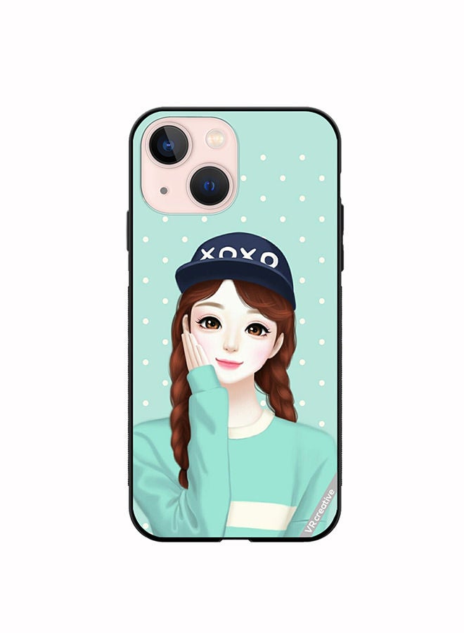 VR CREATIVE Protective Case Cover For Apple iPhone 13 mini Xoxo Girl Design Multicolour - Image 1