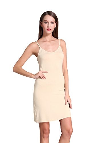 Coreal Full Slip For Women Under Dress Adjustable Spaghetti Strap Knee Length Slips Undergarment Nightwear - Image 1