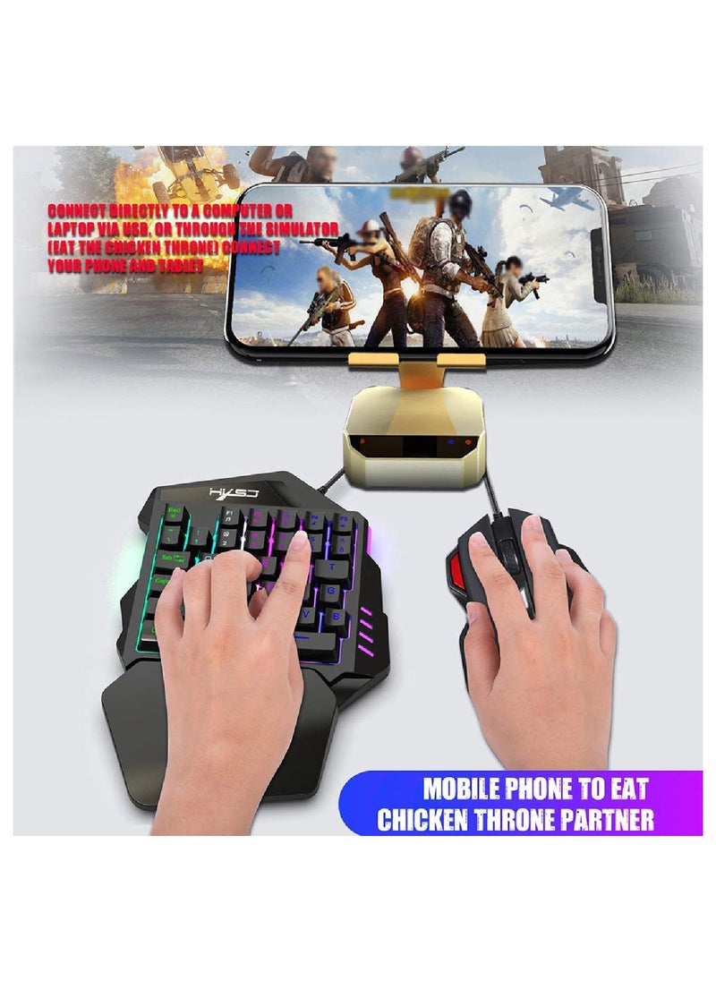 HXSJ Wired Keyboard With Mouse Set Black  - Image 3