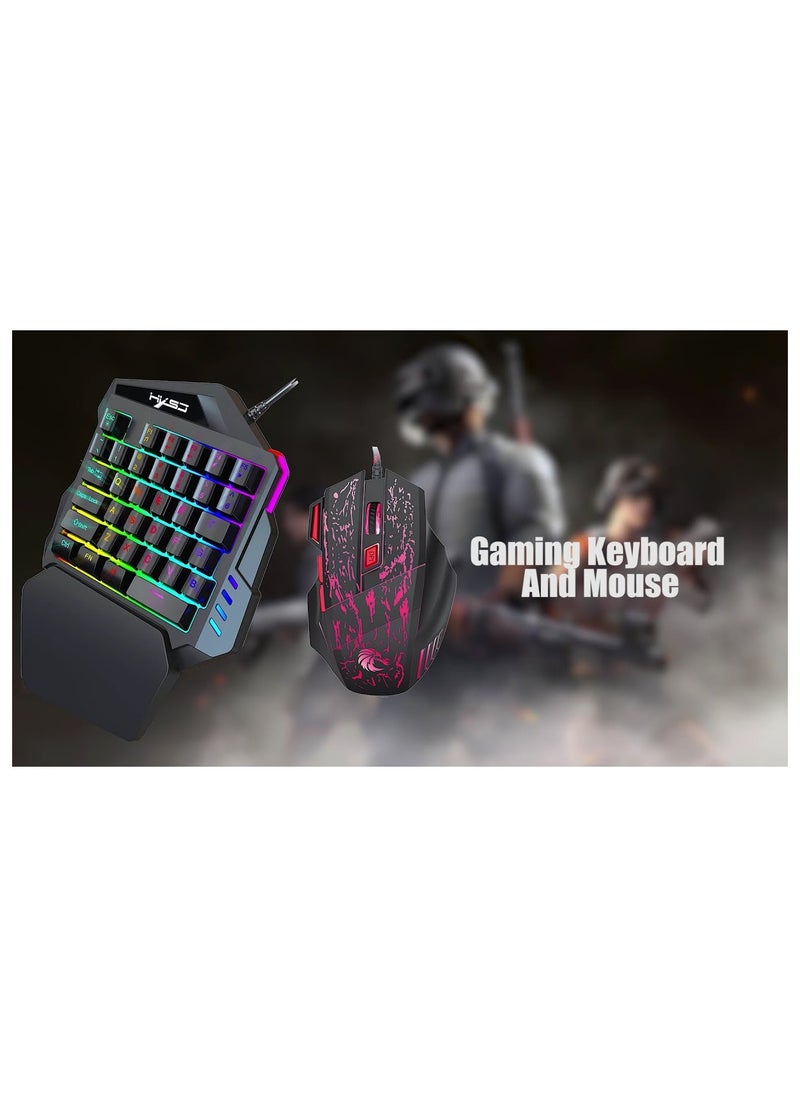 HXSJ Wired Keyboard With Mouse Set Black  - Image 5