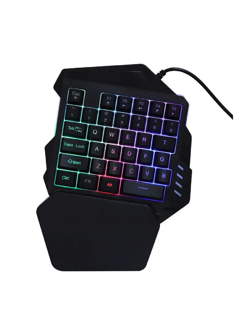 HXSJ Wired Keyboard With Mouse Set Black  - Image 4
