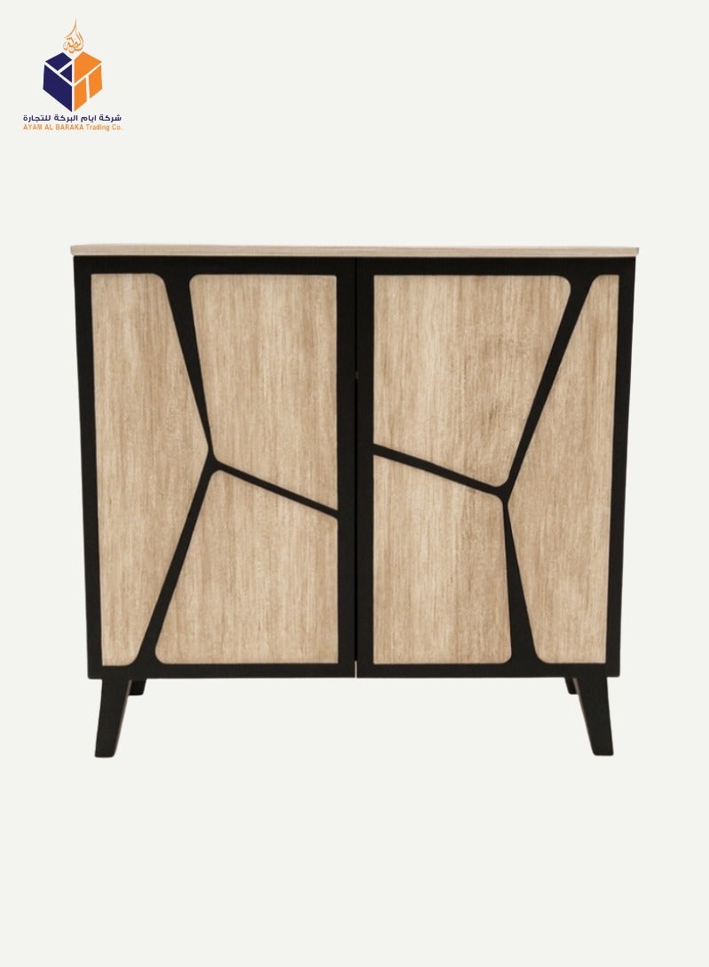 أيام البركة خزانة خشبية بأبواب ذات نمط تجريدي لغرفة المعيشة - Image 2