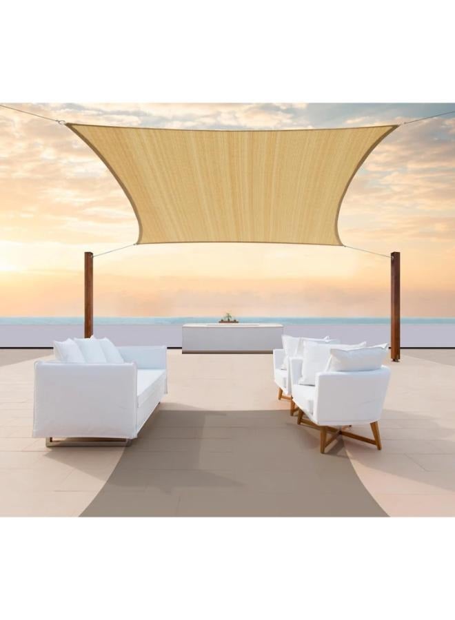 Eoptify 160GSM Beige Rectangular Sun Shade Sail – Waterproof, UV-Blocking Awning with Stainless Steel Hardware (3x4 Meter) for Outdoor Pool, Backyard, Garden, and Activities.  - Image 3