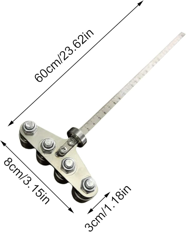 Ash Green Precision Rail Gauge Adjustable Saw Guide 60cm Track System Metric Scale Multi Material Cutting Aid - Image 3