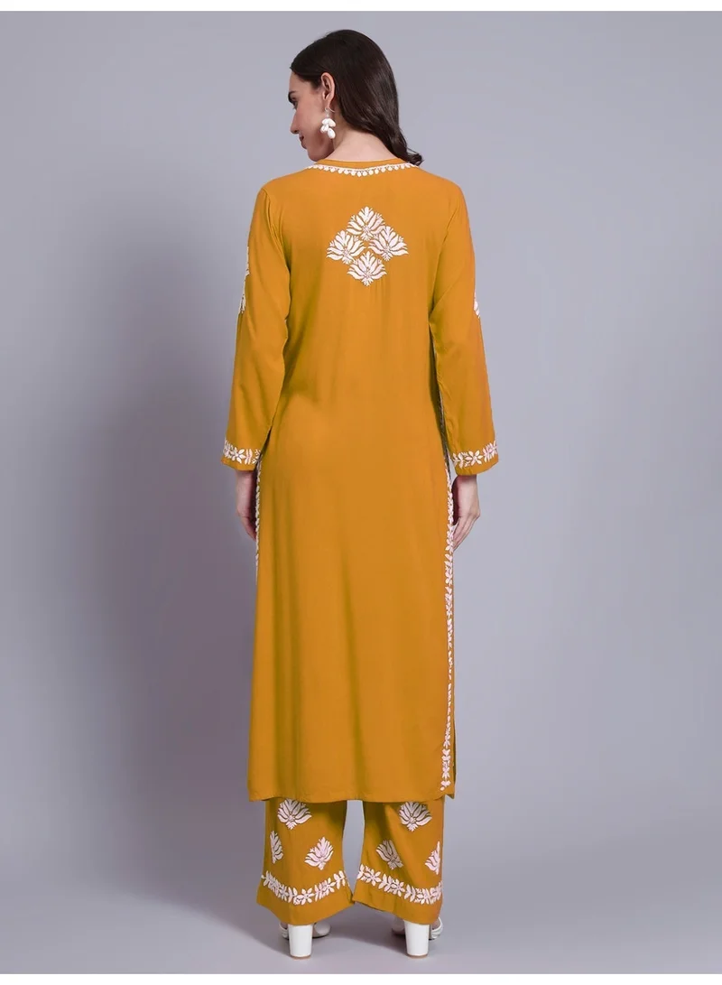 الايا مجموعة كورتا شيكانكاري رايون المطرزة يدويًا للسيدات AL4084KS