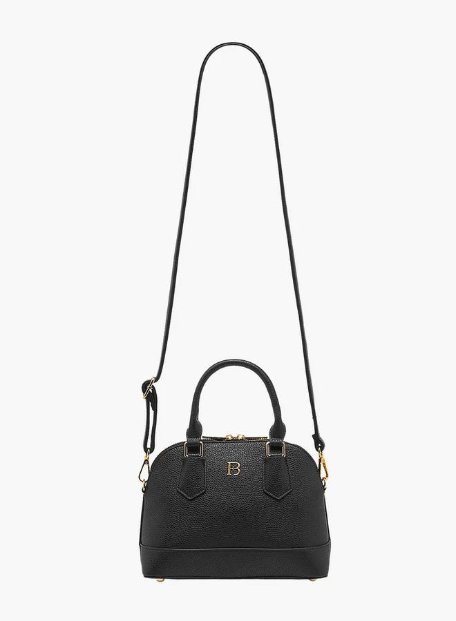 Flora Bella By Shoexpress Textured Tote Bag with Detachable Strap and Zip Closure