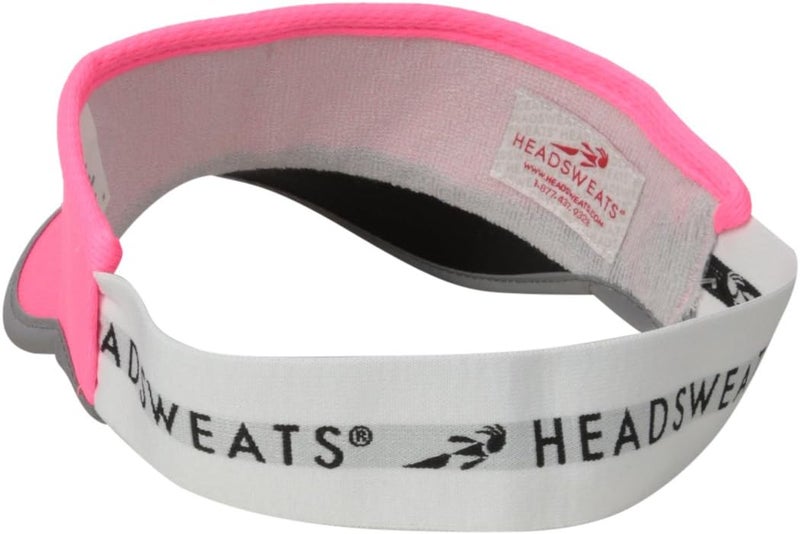 Headsweats غطاء رأس Headsweats خفيف الوزن للأداء في الجري - وردي نيون عالي الوضوح، مقاس واحد - Image 2