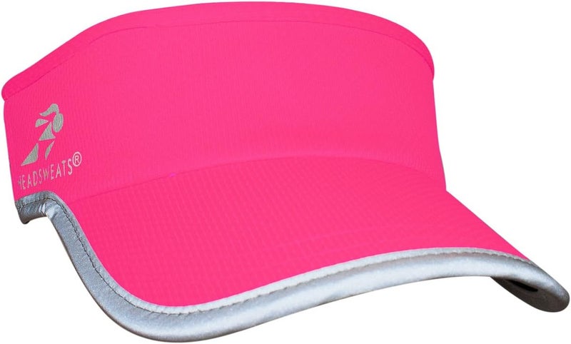 Headsweats غطاء رأس Headsweats خفيف الوزن للأداء في الجري - وردي نيون عالي الوضوح، مقاس واحد - Image 1