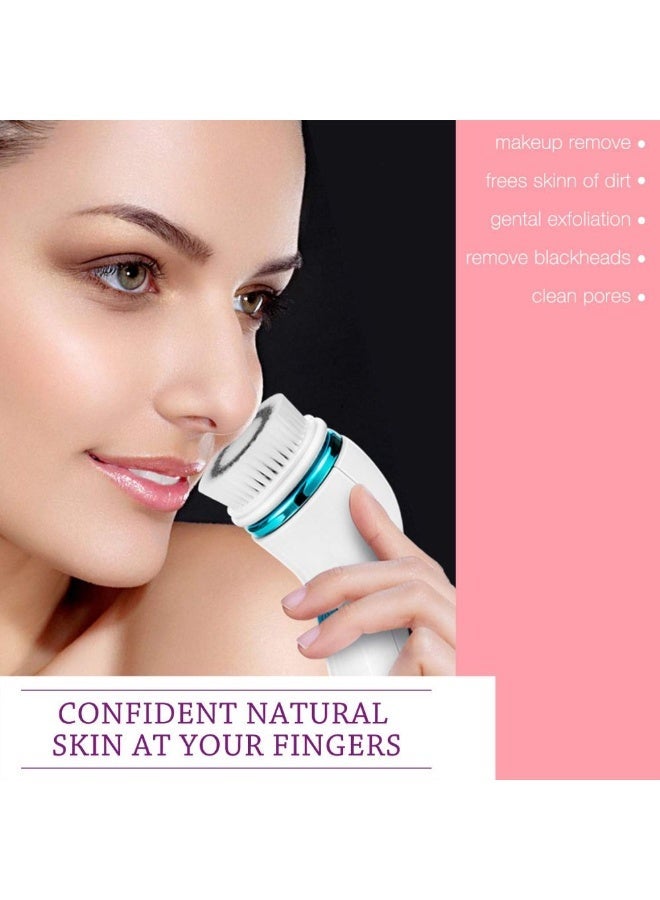 Cnaier 4-in-1 Electric Facial Cleansing Brush with Multiple Heads for Skin Cleansing and Care - Image 4