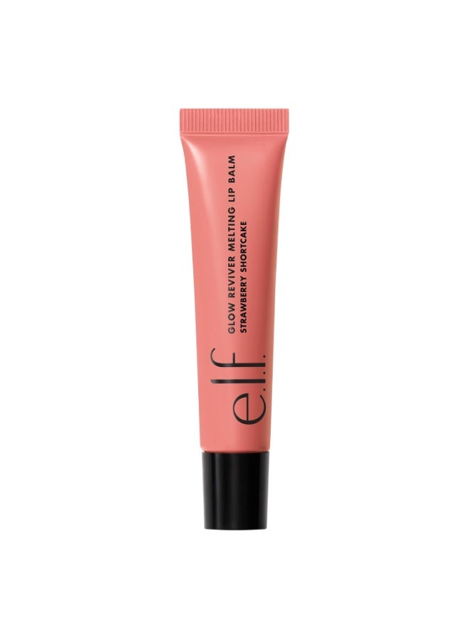 إلف e.l.f. Glow Reviver Melting Lip Balm - بلسم شفاه مرطب ومُلوَّن يمنح لمسة نهائية لامعة وشفاه ناعمة ونضرة - نباتي ولم يُجرَّب على الحيوانات - بنكهة "Strawberry Shortcake" (15 غرام) - Image 4