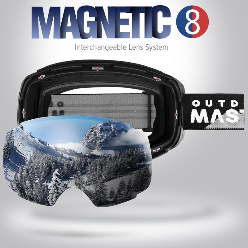 OutdoorMaster Ski Goggles PRO - Frameless, Interchangeable Lens 100% UV400 Protection Snow Goggles for Men & Women - Image 2