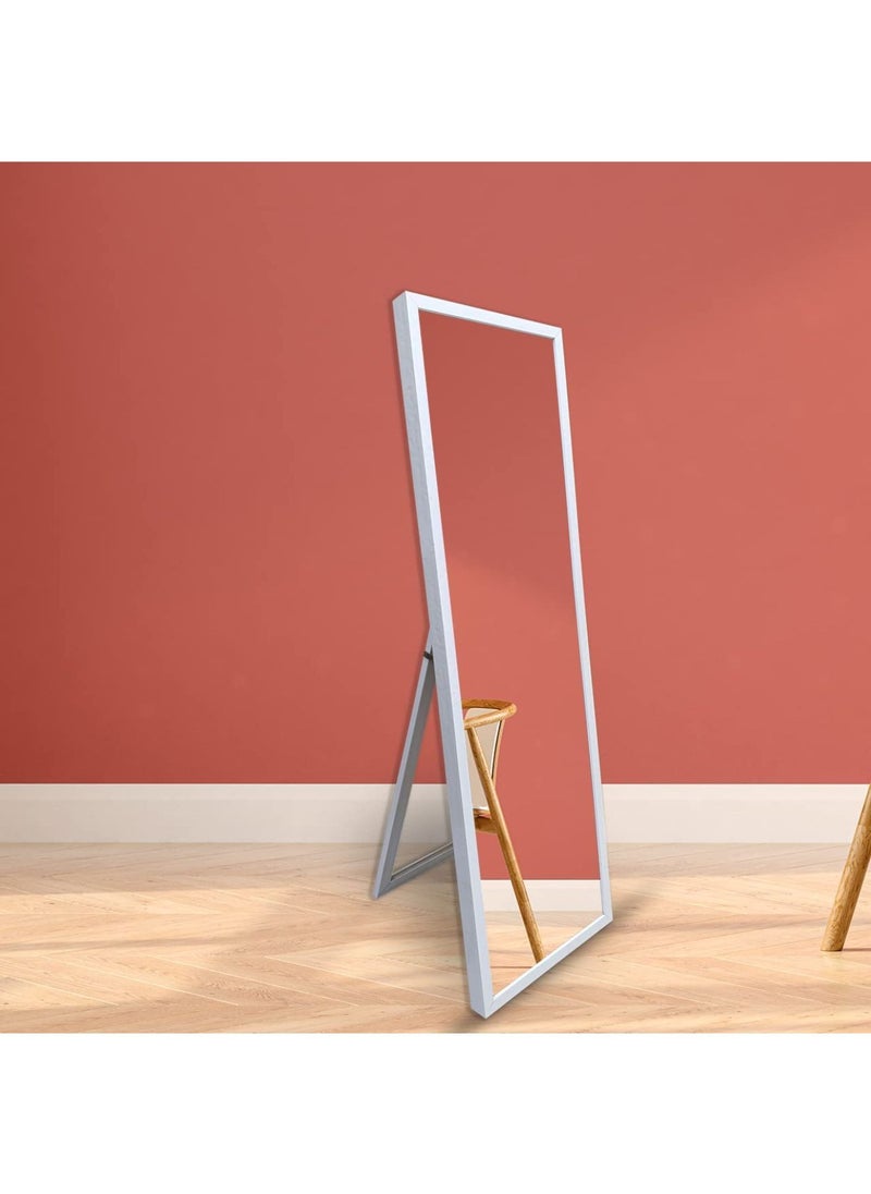 Decorhills Full-Length Mirror – Large Rectangular Dressing Mirror with White PVC Frame, Wall-Mounted, Freestanding, or Leaning Floor Mirror for Bedroom, Closet, and Living Room  - Image 1