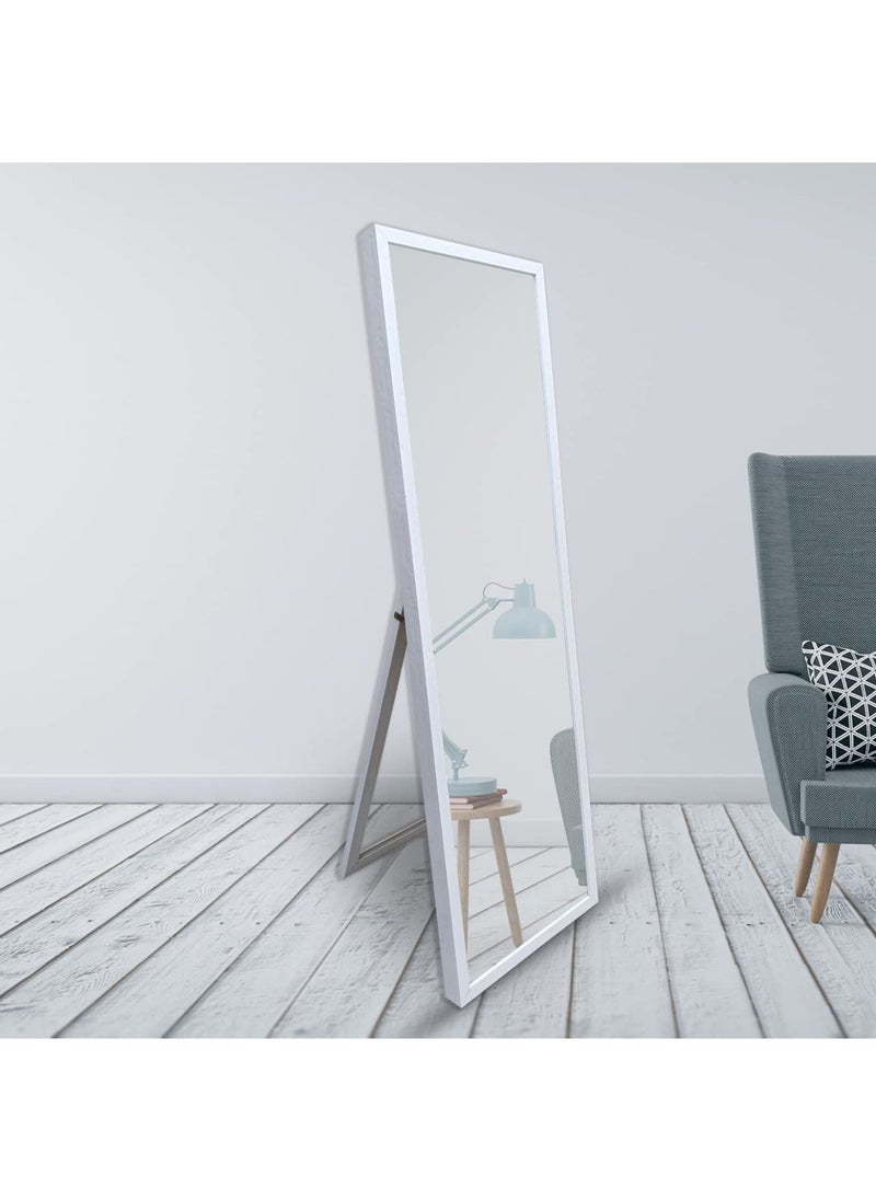 Decorhills Full-Length Mirror – Large Rectangular Dressing Mirror with White PVC Frame, Wall-Mounted, Freestanding, or Leaning Floor Mirror for Bedroom, Closet, and Living Room  - Image 4