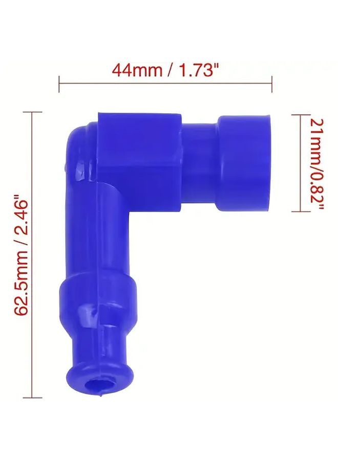 Blue Waterproof Spark Plug Cap 90 Degree Motorcycle Ignition Coil Parts For Maximum Performance - Image 2