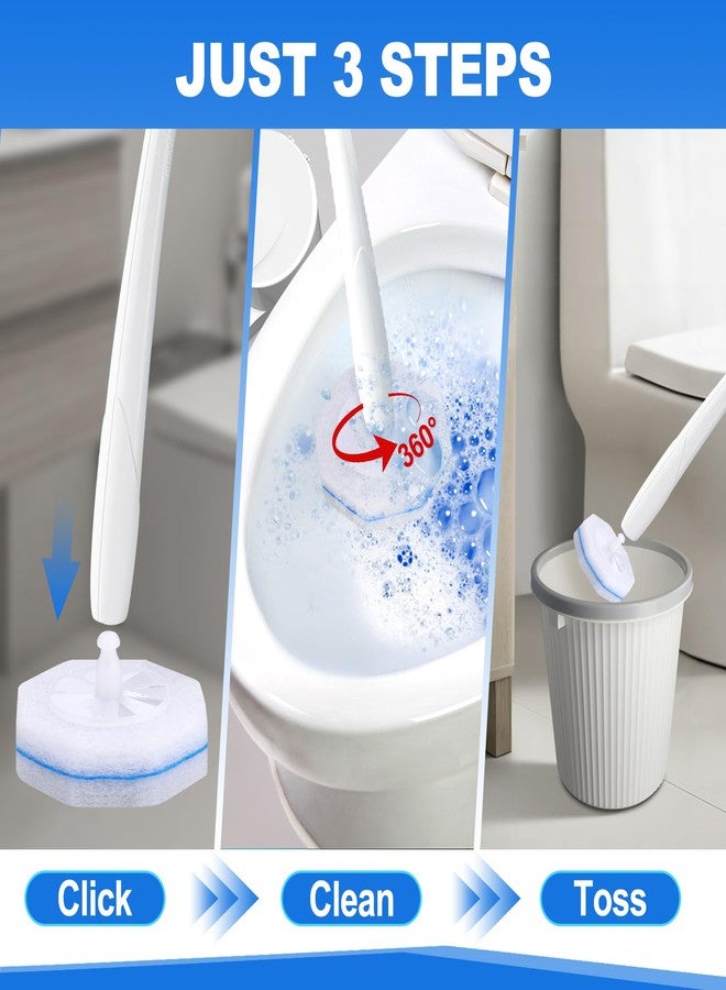 Zeefpod 100 Count Disposable Toilet Brush,Toilet Cleaner Wand Refills Compatible with Most Toilet Brushes- No Falling Apart, Fresh Fragrance，4X Cleaning Power，Bathroom Cleaning. - Image 5