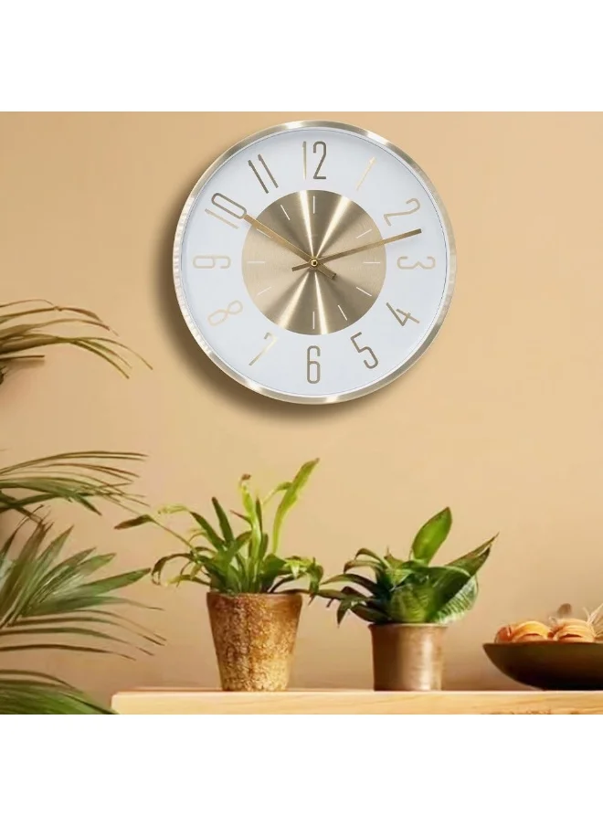 دانوب هوم Cambridge Elegance Wall Clock Classic And Stylish Round Wall Clock With Elegant Design Perfect For Living Room Office Bedroom Timeless Home Decor Accent 30X30X4.5Cm Copper