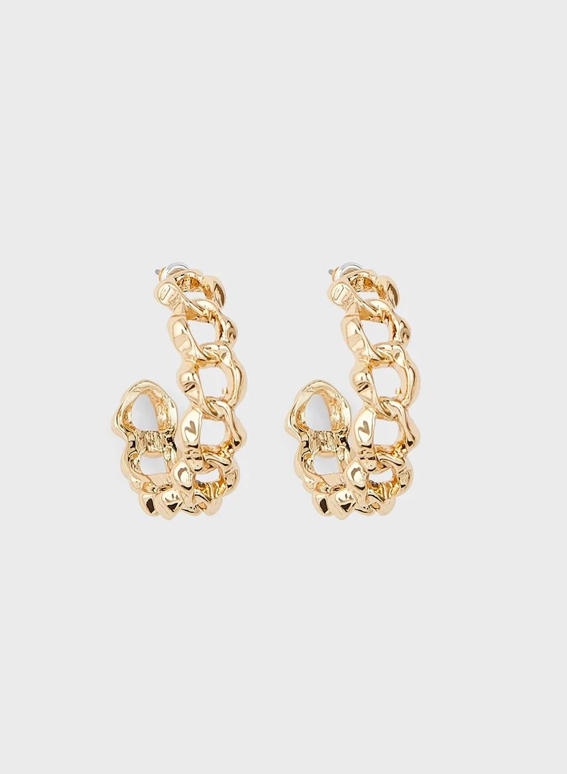 Ginger Chain Hoop Earrings