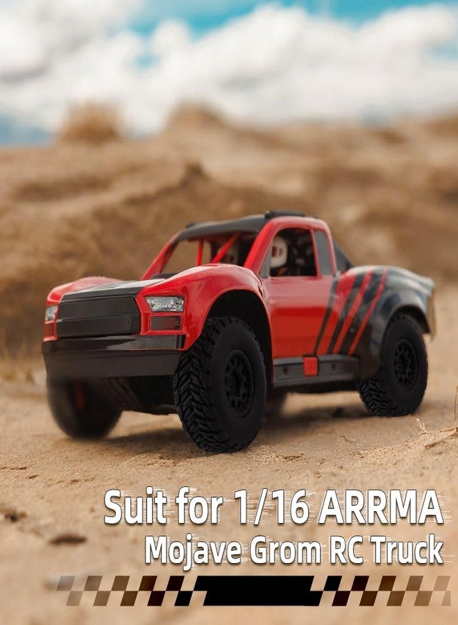 GLOBACT 12mm Hex RC Wheel Tires for ARRMA 1/16 Mojave Grom RC Truck Upgrade Parts (4PCS) - Image 2