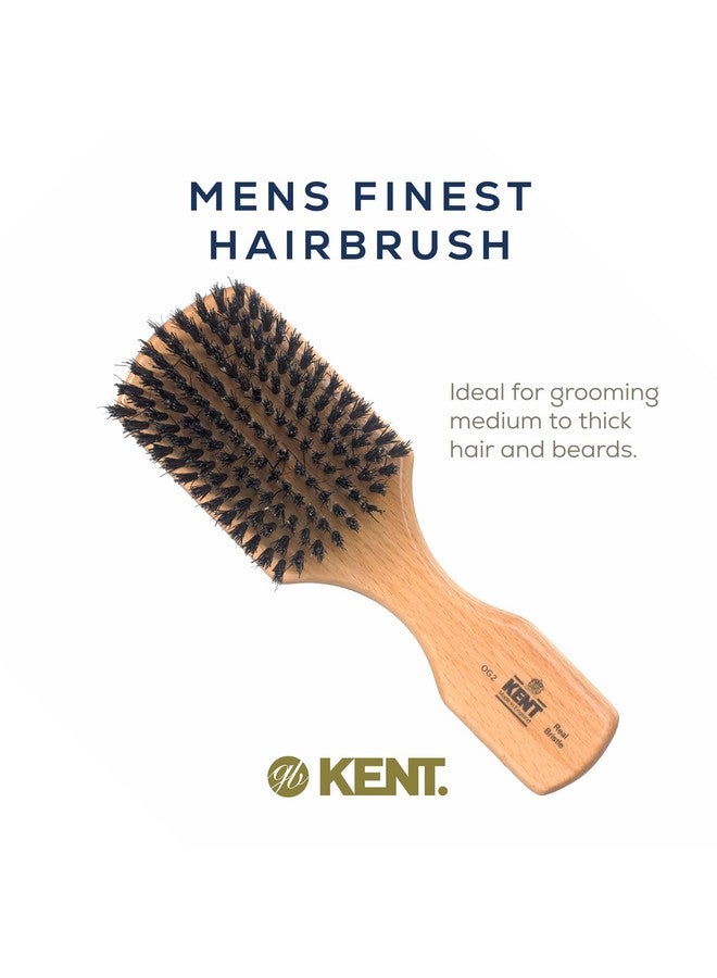 KENT Og2 Club Hair Brush, Small Boar Bristle Hair Brush For Men, Natural Boar Bristle Beard Brush For Men, Beechwood Kent Brush For Hair And Beards - Image 3