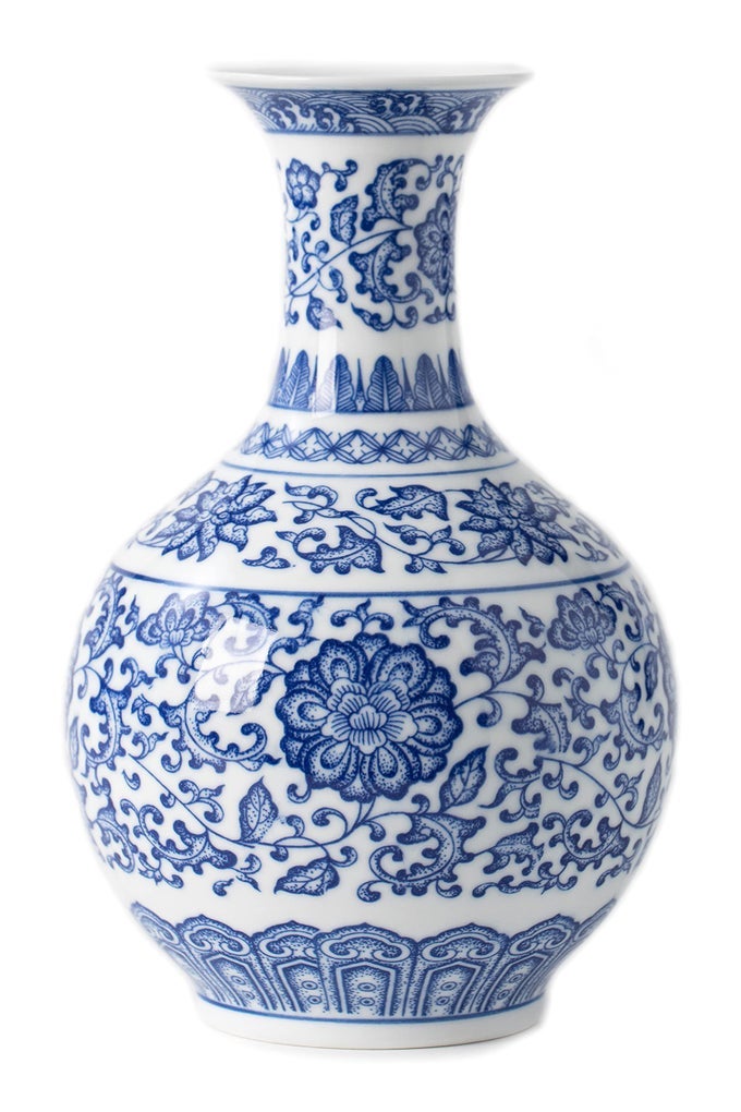 BLUE AND WHITE VASE BLUE VASES HOME DCOR CHINOISERIE VASE BLUE AND WHITE PORCELAIN CERAMIC VASE FOR HOME LIVING ROOM BOOKSHELF MANTLE FIREPLACETABLE CENTERPIECES95