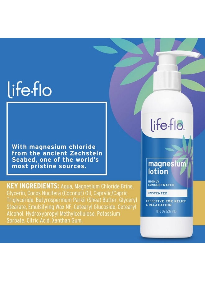 Life-flo Life-flo Magnesium Lotion, Unscented Body Lotion, Relief and Relaxation w/Magnesium Chloride from Zechstein Seabed, Dermatologist Tested, Hypoallergenic, 60-Day Guarantee, Not Tested on Animals, 8oz  - Image 2