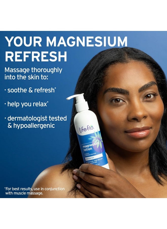 Life-flo Life-flo Magnesium Lotion, Unscented Body Lotion, Relief and Relaxation w/Magnesium Chloride from Zechstein Seabed, Dermatologist Tested, Hypoallergenic, 60-Day Guarantee, Not Tested on Animals, 8oz  - Image 3