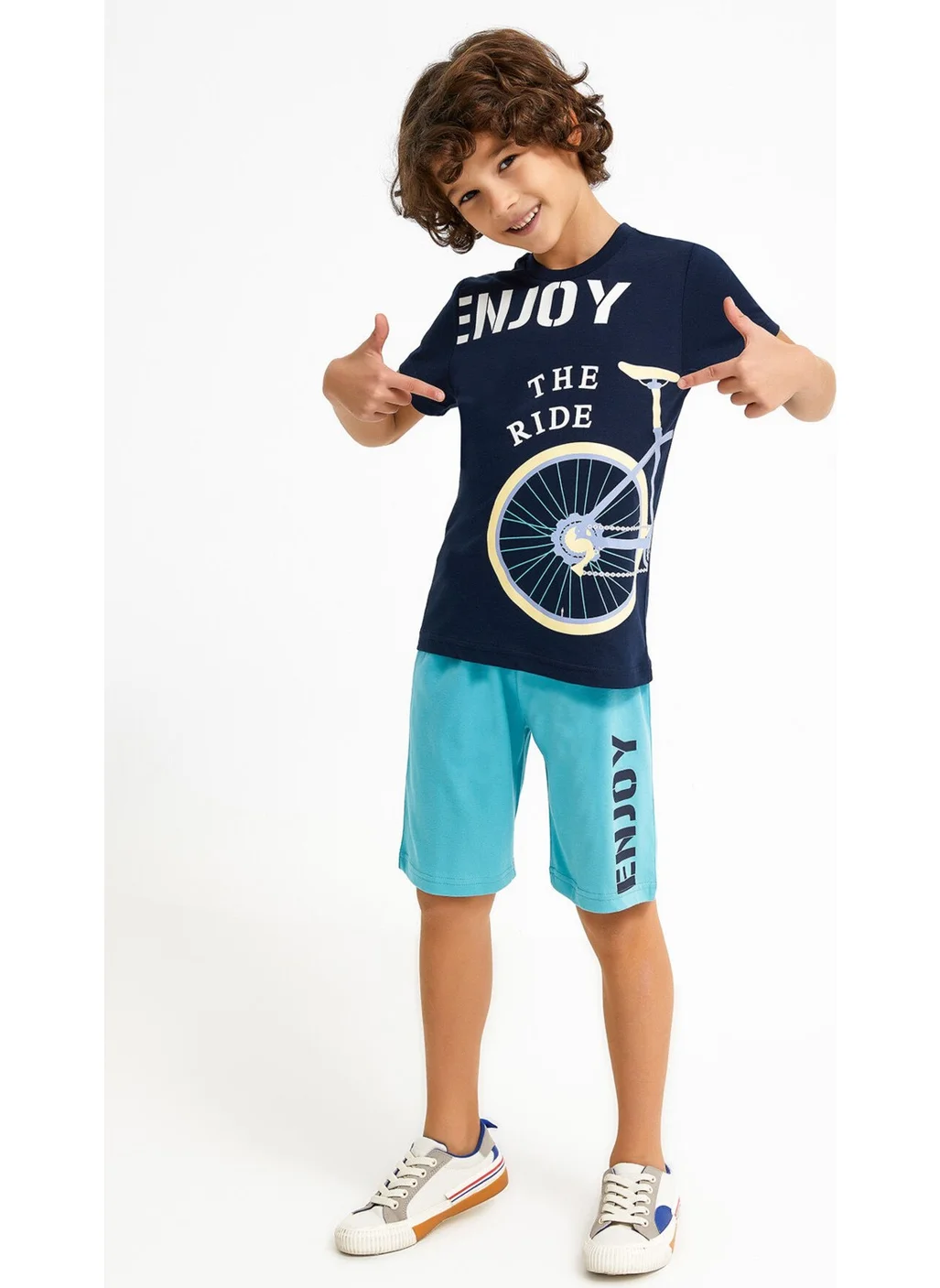 RolyPoly Enjoy Navy Blue Boy Bermuda Set