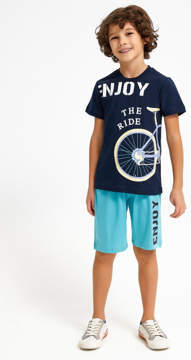 RolyPoly Enjoy Navy Blue Boy Bermuda Set  - Image 5