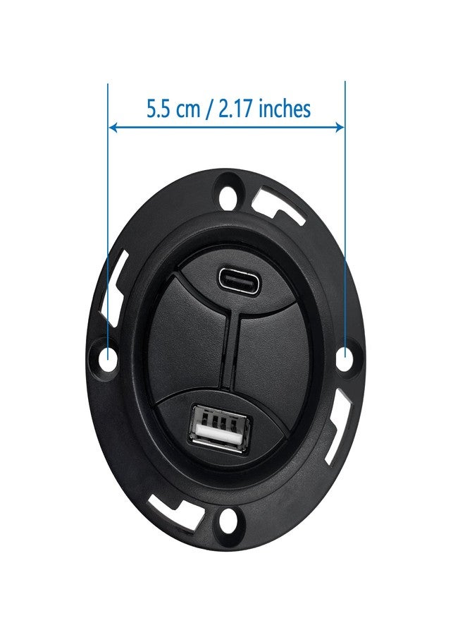 Kariwust 2 Button 5 Pin Round Hand Control Handset with USB Type A C Port and Backlight for Power Recliner Lift Chairs - Image 4