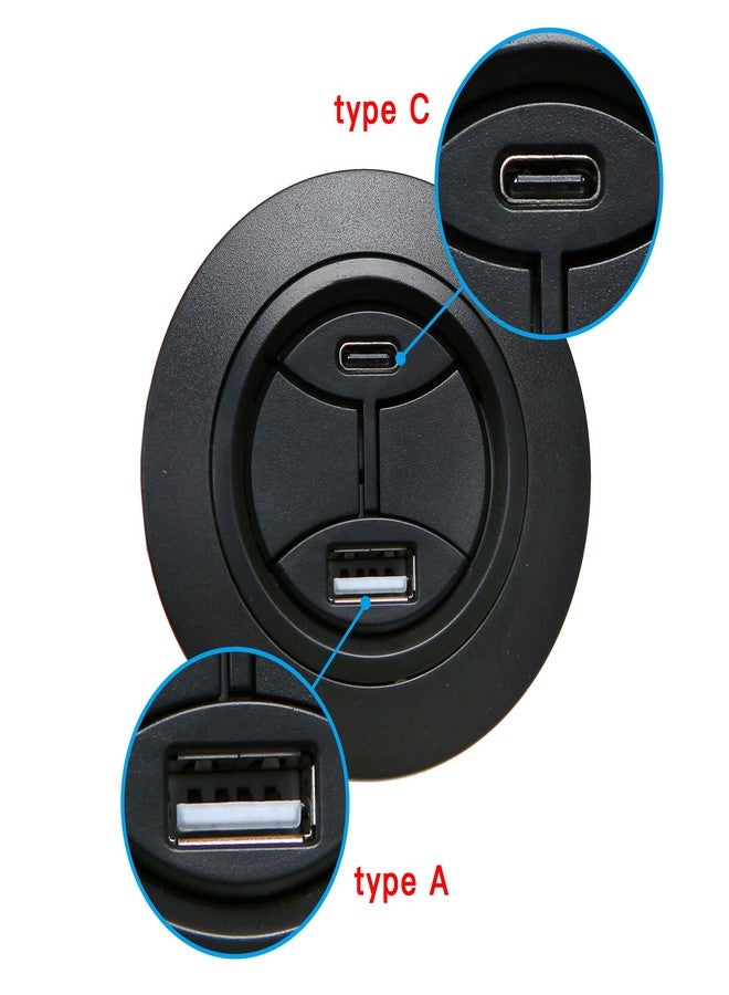 Kariwust 2 Button 5 Pin Round Hand Control Handset with USB Type A C Port and Backlight for Power Recliner Lift Chairs - Image 2