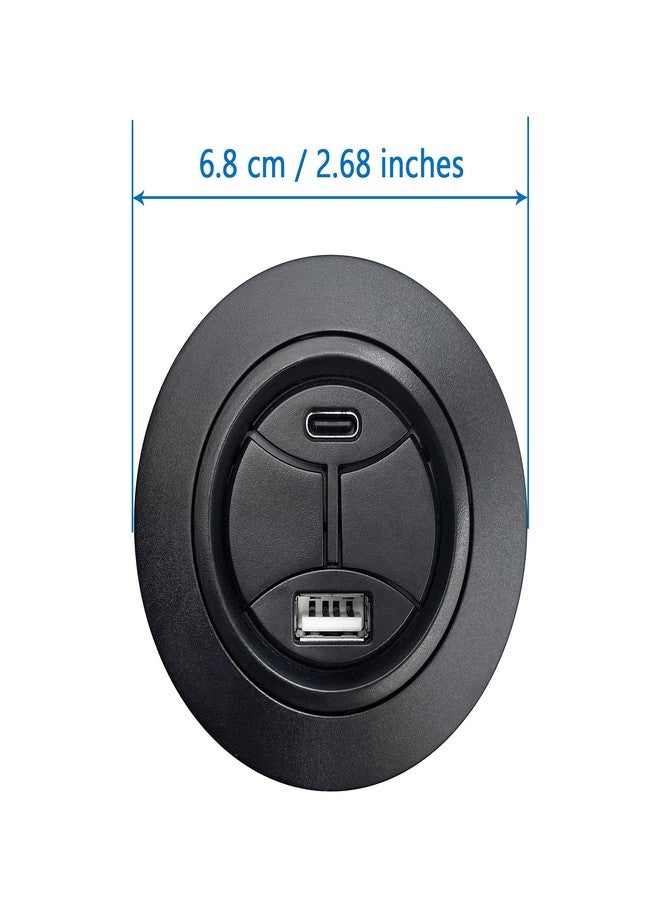 Kariwust 2 Button 5 Pin Round Hand Control Handset with USB Type A C Port and Backlight for Power Recliner Lift Chairs - Image 5