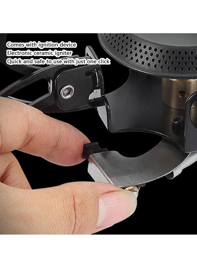 Toby'S New Alloy Portable Picnic Camping Stove 3800W Windproof Design Gas Cooking Burner With Piezo Ignition And Carrying Case Foldable Stove For Outdoor - Image 4