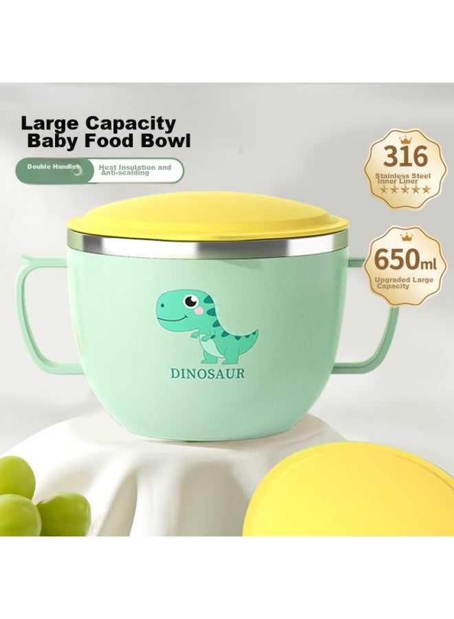 Bao Shi Baoshi Insulated Bowl, Baby Food Bowl, 316 Stainless Steel Bowl, Baby And Children's Tableware, Breakfast Cup, Eating And Drinking Soup Bowl - Image 1
