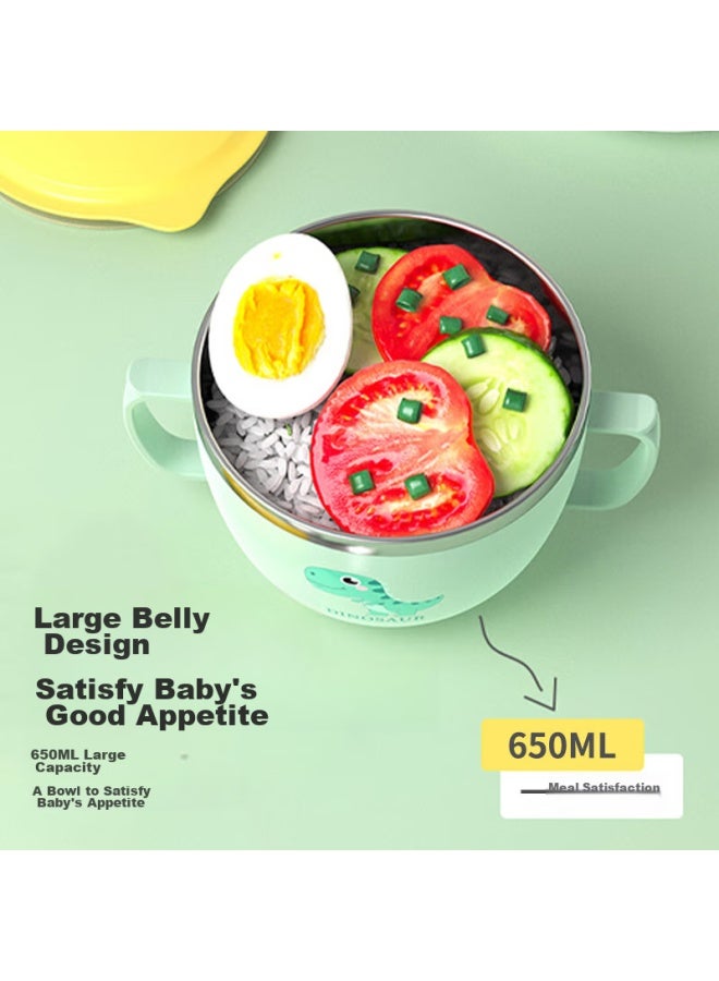 Bao Shi Baoshi Insulated Bowl, Baby Food Bowl, 316 Stainless Steel Bowl, Baby And Children's Tableware, Breakfast Cup, Eating And Drinking Soup Bowl - Image 4