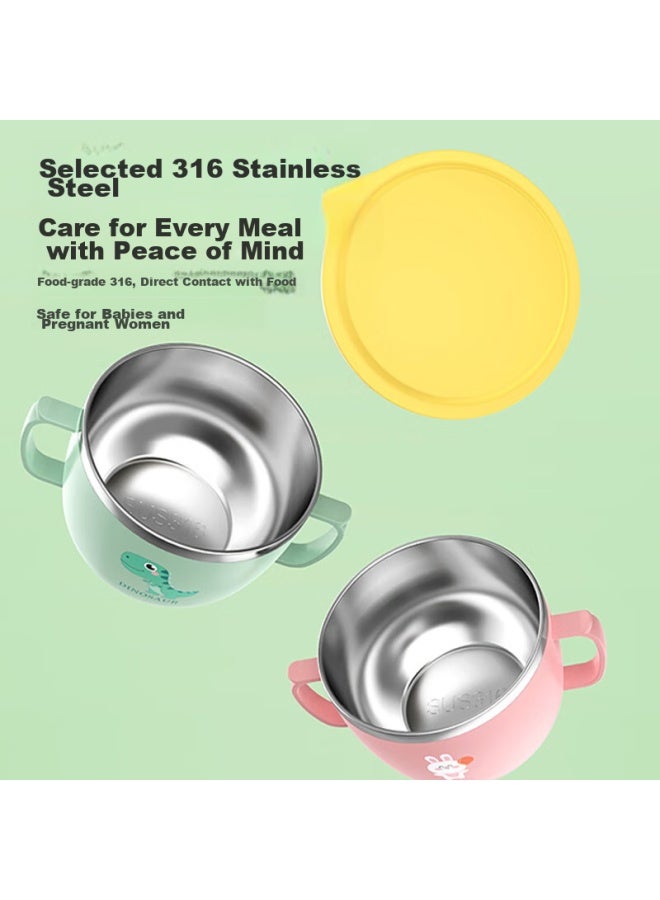 Bao Shi Baoshi Insulated Bowl, Baby Food Bowl, 316 Stainless Steel Bowl, Baby And Children's Tableware, Breakfast Cup, Eating And Drinking Soup Bowl - Image 3