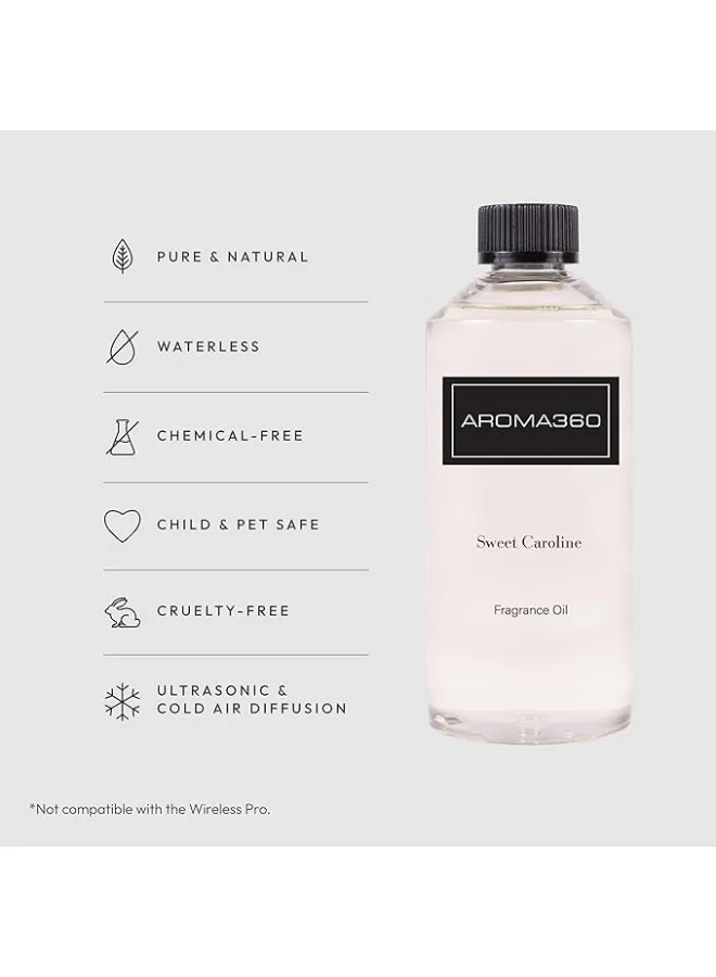 AROMA360 Sweet Caroline Diffuser Oil - Aromatherapy Essential Fragrance Oil- Valencia Zest, Black Clove & Santal -