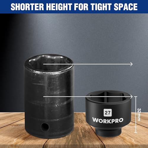 WORKPRO 27mm Oil Filter Socket Wrench, Oil Filter Removal Tool, Oil Filter Change Set, Ideal for Some Mercedes, Volkswagen, Hyundai, Kia, Minis, and Smart Car - Image 5