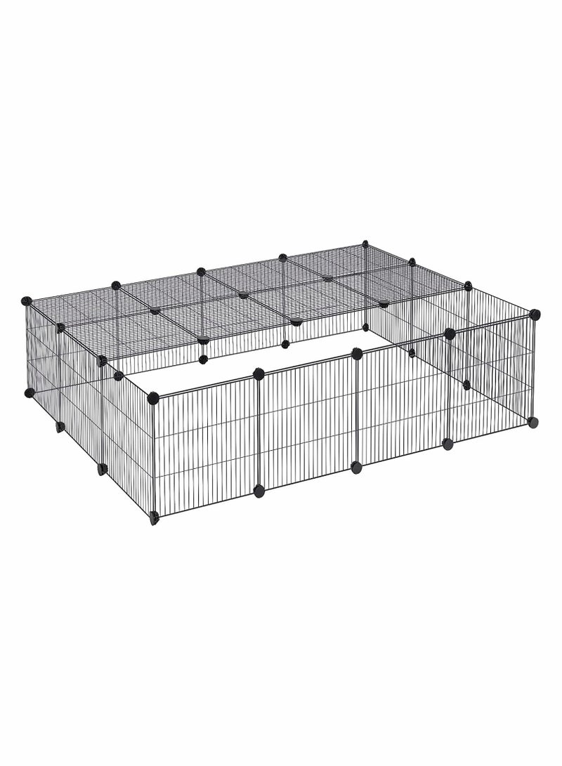Generic Wire Cat Cage Playpen Kennel Small Animal Cage DIY Barbed Wire With Door For Indoor/Outdoor Use Portable Yard Fence For Small Animals Puppy Little Rabbit Tortoise  - Image 1