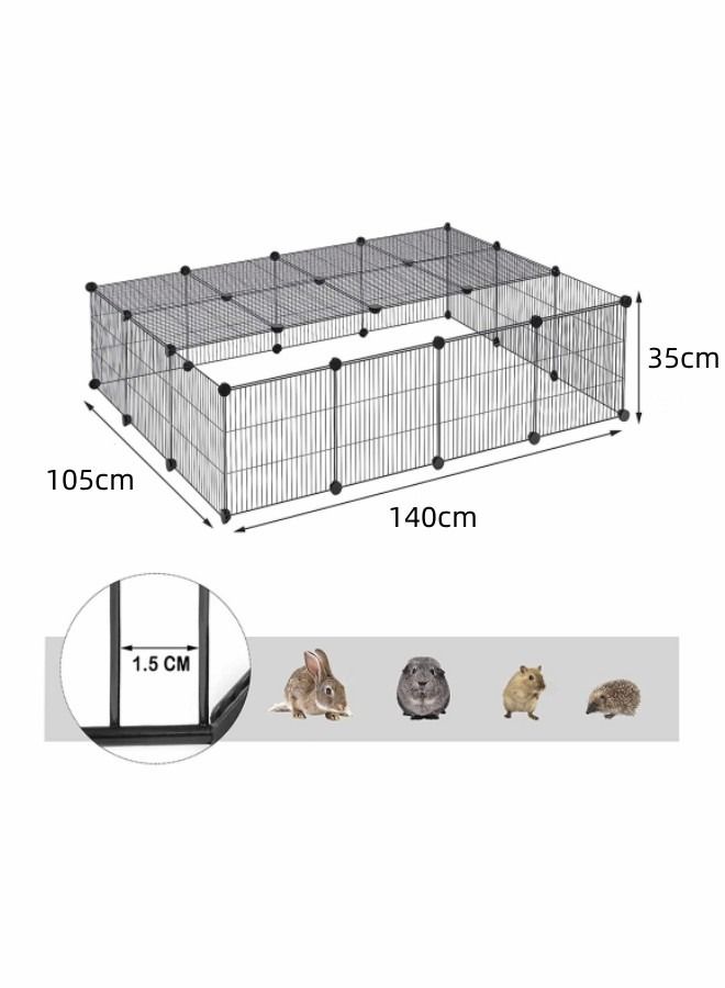 Generic Wire Cat Cage Playpen Kennel Small Animal Cage DIY Barbed Wire With Door For Indoor/Outdoor Use Portable Yard Fence For Small Animals Puppy Little Rabbit Tortoise  - Image 2