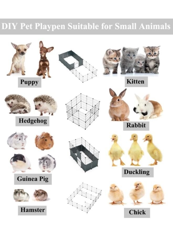 Generic Wire Cat Cage Playpen Kennel Small Animal Cage DIY Barbed Wire With Door For Indoor/Outdoor Use Portable Yard Fence For Small Animals Puppy Little Rabbit Tortoise  - Image 5