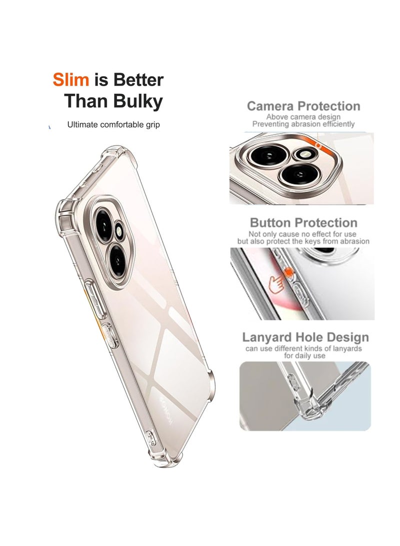 GMATE Honor 400 - Ultra Clear Flexible Shockproof Silicone  Back Cover With Raised Edge Bumps Protection - Transparent - Image 2