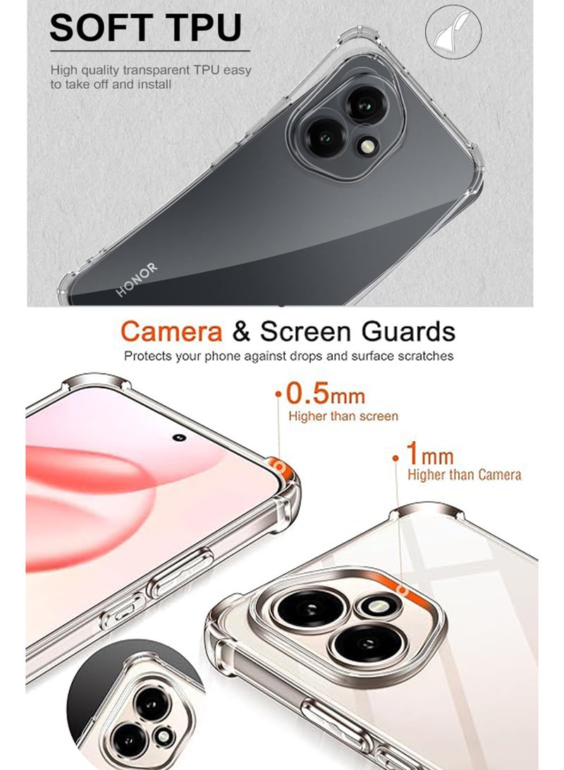 GMATE Honor 400 - Ultra Clear Flexible Shockproof Silicone  Back Cover With Raised Edge Bumps Protection - Transparent - Image 4