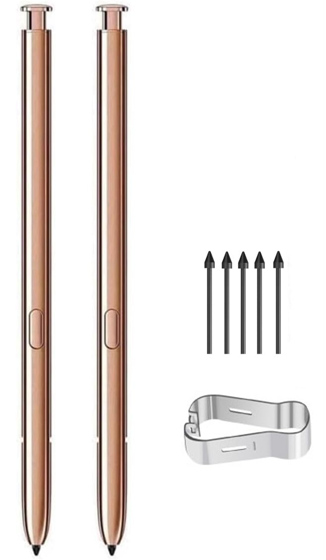 Qenw 2PCS Galaxy Note 20 Stylus Pen Replacement WithoutBluetooth for Samsung Galaxy Note 20 Ultra S Pen Replacement Tips GoldBronze - Image 2