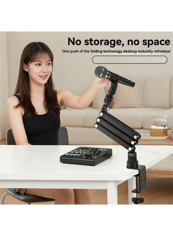 WALALLA Mic Arm for Lightweight Mics, Microphone Arm Rotatable, Storable Desk Mic Stand for Bear 1.5KG with Mount Clamp, Mic Stand Boom Arm with Cable Channel for Podcast, Gaming - Image 5