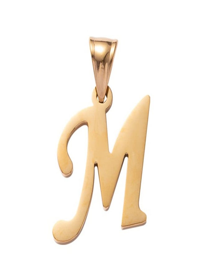 Kalapure Initial Charms Gold Initial Pendant Letter Charm Name Pendant for Women & Men (M) in 14k Gold - Image 4