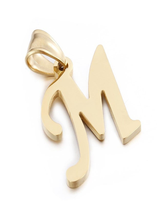 Kalapure Initial Charms Gold Initial Pendant Letter Charm Name Pendant for Women & Men (M) in 14k Gold - Image 1