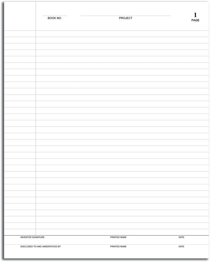 BookFactory Lab Notebook Laboratory Notebook - Professional Grade - 168 Pages, 8'' x 10'' (Ruled Format) Cover is Black and Burgundy Imitation Leather, Section Sewn Hardbound (Made in USA) - Image 5