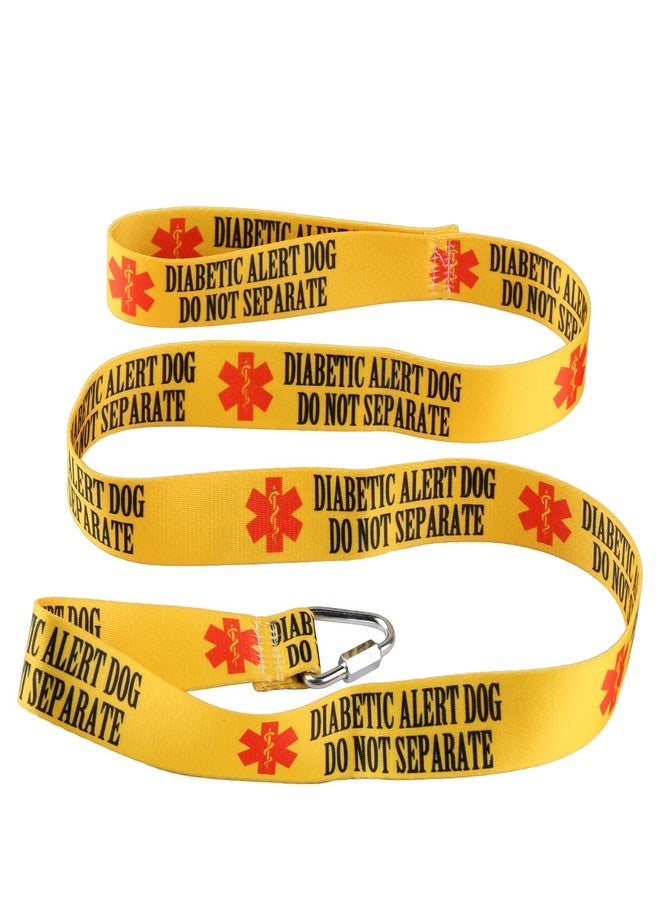 BLUPARK Emergency Medical Alert Dog Leash - Diabetic Alert Dog - Do Not Separate - Yellow, 59 Inches - Image 1