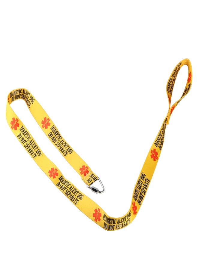BLUPARK Emergency Medical Alert Dog Leash - Diabetic Alert Dog - Do Not Separate - Yellow, 59 Inches - Image 4