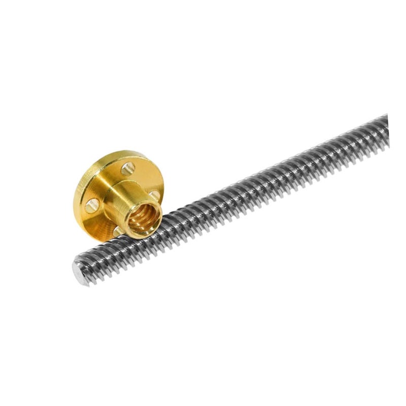 Unomor 45cm Stainless Steel Lead Screw with Nut for 3D Printer Stepper Motor Precision Accessory - Image 1